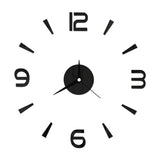 Creative acrylic mirror wall clock DIY stereo hanging