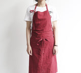 Solid Color Kitchen Apron Japanese Style Korean Style Sleeveless Multi-color Cotton And Linen