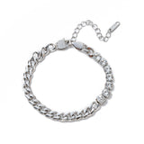Electroplating Gold Hip-hop Titanium Steel Bracelet Necklace Color Protection