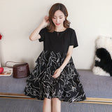 Summer Maternity Dress with Chiffon T-Shirt Design
