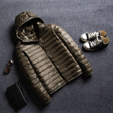 Men's Lightweight Cotton-Padded Jacket with Hood