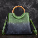 Leather handbags hand-painted suede leather handbags retro craft trend ladies handbag diagonal package