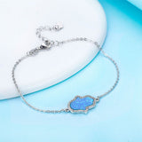 S925 Sterling Silver Opal Bracelet