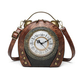 Walking clock antique bag
