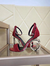 2020 New Metal Letter High Heel Sandals for Women
