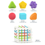 Rainbow Sensory Baby Learning Toy - Multi-Functional Cube