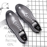 Round toe lace-up patent leather shoes