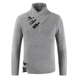 Men's Scalp Button Irregular Long Sleeve T-Shirt