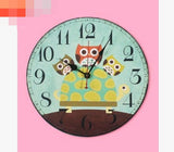 European and American style rustic wall clock owl series wall clock retro wall clock