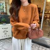 Korean Style Soft Glutinous Loose Candy Color Sweater