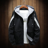 Men's Color Block Hooded Jacket