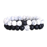 Natural Volcanic Stone White Pine Red Pine Tiger Eye Beaded Set