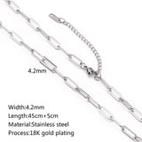 Stainless Steel Vacuum Vapor Plating 18K Gold Color Protection Lip Chain Accessories