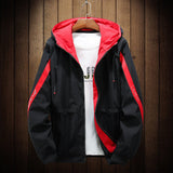 Men's Color Block Hooded Jacket