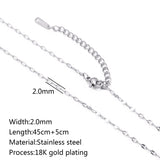 Stainless Steel Vacuum Vapor Plating 18K Gold Color Protection Lip Chain Accessories
