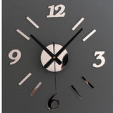 Study Living Room Creative Roman Clock Mirror Silent Wall Clock