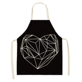 Letter Linen Apron Kitchen Stain-resistant Sleeveless Coverall