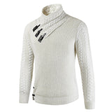 Men's Scalp Button Irregular Long Sleeve T-Shirt