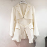 Irregular suit with waist