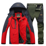 Men's Winter Waterproof Fleece Lined Outdoor Jacket Set