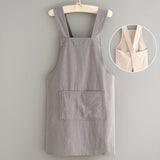Canvas Breathable Cotton Linen Apron Household Kitchen Antifouling Wear-resistant