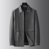 Plus Size Men's Clothing Loose Stand Collar Coat