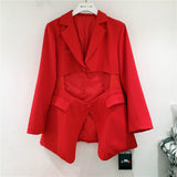 Irregular suit with waist