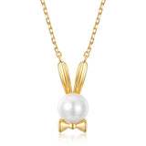 Ladies fashion rabbit s925 silver necklace