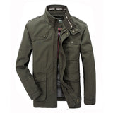 Spring and autumn men's jacket jacket, men's casual pockets, long jackets
