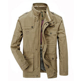Spring and autumn men's jacket jacket, men's casual pockets, long jackets