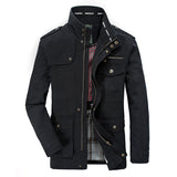 Spring and autumn men's jacket jacket, men's casual pockets, long jackets