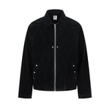 Retro Patchwork Black Jacket Unisex Designer-Style Niche Loose Coat