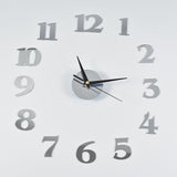 Creative acrylic mirror wall clock DIY stereo hanging