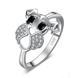 S925 silver cute puppy ring