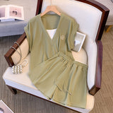 Casual Two-piece Set Sleeveless Top And Shorts