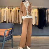Casual Knitted Wool Two-piece Women's Clothing Loose