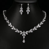 Simple White Bride Zircon Set Women