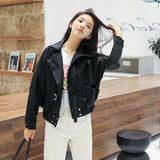 Leather Clothing All-match Beige Loose Motorcycle Jacket