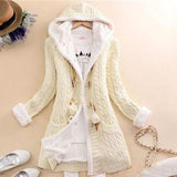 Women's Clothing With Warm Plush Cardigan Horn Button