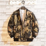 Men's Dragon Embroidered Jacket - Chinese Style Baseball