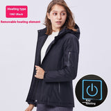Outdoor Camouflage Heating Shell Jacket Smart USB Heating Cotton-padded Clothes