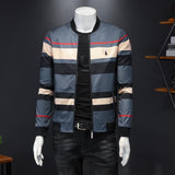 Contrast Striped Jacket Casual Men's Thin Jacket