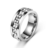 Stainless Steel Spinner Fidget Ring for Men