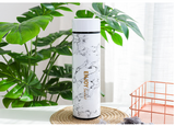 Marble Insulated Water Bottle and Cup