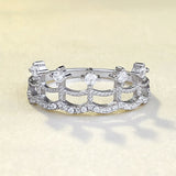 S925 Silver Lace Skirt Ring