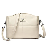 Korean-style Womens Shoulder Soft Leather Versatile Design Large Capacity And Embroidered Crossbody Bag