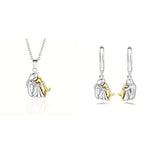 Fashion Little Girl And Dog Hug Necklace