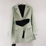 Irregular suit with waist