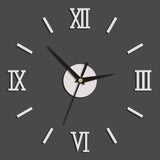 Creative acrylic mirror wall clock DIY stereo hanging
