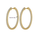 New Women's Circle Large Earrings S925 Sterling Silver